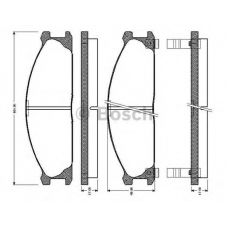 0 986 TB2 123 BOSCH Комплект тормозных колодок, дисковый тормоз