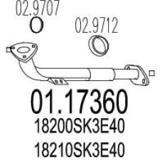 01.17360 MTS Труба выхлопного газа