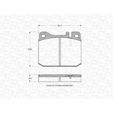 363702160348 MAGNETI MARELLI Комплект тормозных колодок, дисковый тормоз