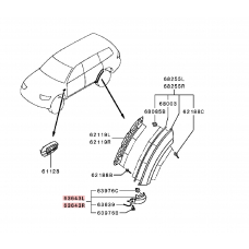 7405A355BA MITSUBISHI Накладка боковой части порог