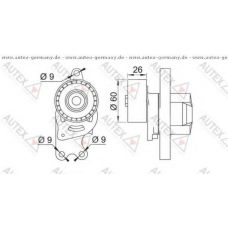 654082 AUTEX Натяжитель ремня, клиновой зубча