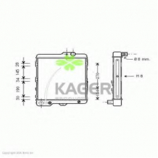 31-2850 KAGER Радиатор, охлаждение двигателя