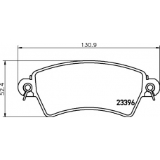 8DB 355 019-341 HELLA PAGID Комплект тормозных колодок, дисковый тормоз