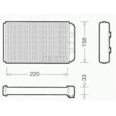 DRR09090 DENSO Теплообменник, отопление салона