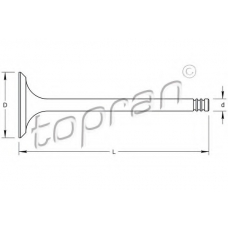 111 597 TOPRAN Впускной клапан
