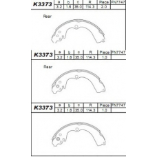 K3373 ASIMCO Комплект тормозных колодок