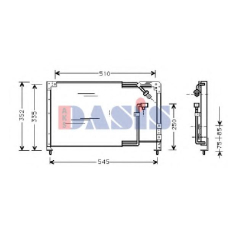 112004N AKS DASIS Конденсатор, кондиционер