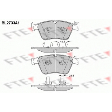 BL2733A1 FTE Комплект тормозных колодок, дисковый тормоз