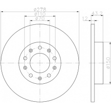 8DD 355 116-671 HELLA PAGID Тормозной диск