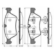 0 986 TB2 928 BOSCH Комплект тормозных колодок, дисковый тормоз