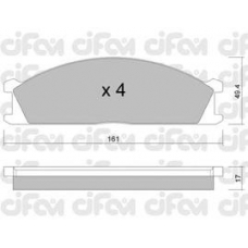 822-107-0 CIFAM Комплект тормозных колодок, дисковый тормоз