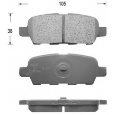 FK1244 KAISHIN Комплект тормозных колодок, дисковый тормоз