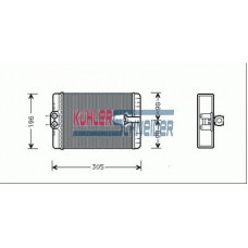 0390081 KUHLER SCHNEIDER Теплообменник, отопление салона