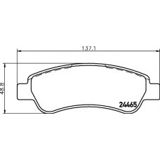 8DB 355 012-911 HELLA PAGID Комплект тормозных колодок, дисковый тормоз