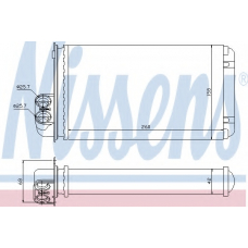 73255 NISSENS Теплообменник, отопление салона