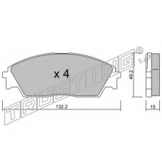 245.0 TRUSTING Комплект тормозных колодок, дисковый тормоз