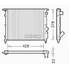 DRM23004 DENSO Радиатор, охлаждение двигателя