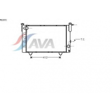 PE2072 AVA Радиатор, охлаждение двигателя