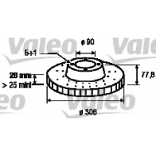 186868 VALEO Тормозной диск