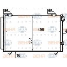 8FC 351 319-201 HELLA Конденсатор, кондиционер