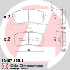 23497.155.1 ZIMMERMANN Комплект тормозных колодок, дисковый тормоз