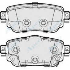 PAD2013 APEC Комплект тормозных колодок, дисковый тормоз