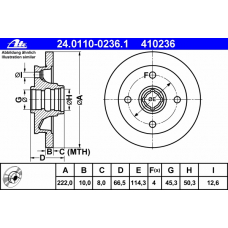 24.0110-0236.1 ATE Тормозной диск