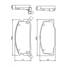 0 986 424 724 BOSCH Комплект тормозных колодок, дисковый тормоз