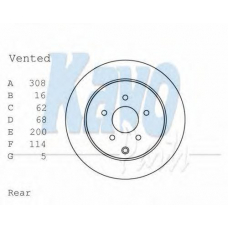 BR-6788 KAVO PARTS Тормозной диск