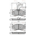 ADB11051 COMLINE Комплект тормозных колодок, дисковый тормоз