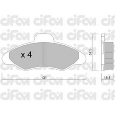 822-071-0 CIFAM Комплект тормозных колодок, дисковый тормоз