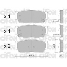 822-727-0 CIFAM Комплект тормозных колодок, дисковый тормоз