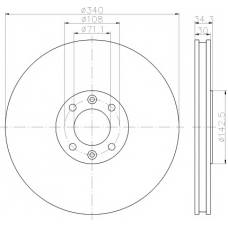 8DD 355 119-641 HELLA PAGID Тормозной диск