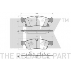 229330 NK Комплект тормозных колодок, дисковый тормоз