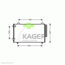 94-5355 KAGER Конденсатор, кондиционер