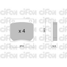 822-229-0 CIFAM Комплект тормозных колодок, дисковый тормоз