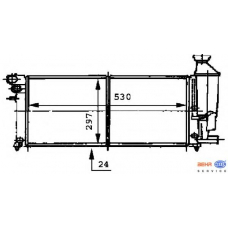 8MK 376 716-471 HELLA Радиатор, охлаждение двигателя