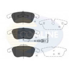 CBP16022 COMLINE Комплект тормозных колодок, дисковый тормоз