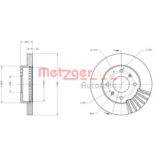 6110312 METZGER Тормозной диск