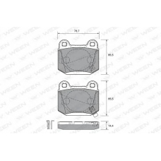 151-2313 WEEN Комплект тормозных колодок, дисковый тормоз