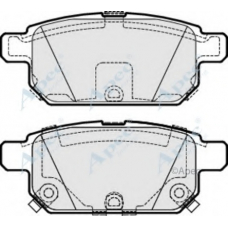 PAD1843 APEC Комплект тормозных колодок, дисковый тормоз