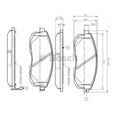 0 986 TB2 617 BOSCH Комплект тормозных колодок, дисковый тормоз