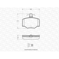 363702160753 MAGNETI MARELLI Комплект тормозных колодок, дисковый тормоз