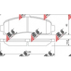 36848 OE ABS Комплект тормозных колодок, дисковый тормоз