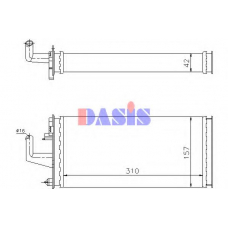 089190N AKS DASIS Теплообменник, отопление салона