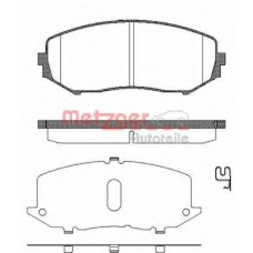 1225.02 METZGER Комплект тормозных колодок, дисковый тормоз