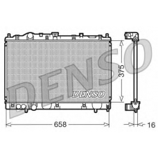 DRM45004 DENSO Радиатор, охлаждение двигателя