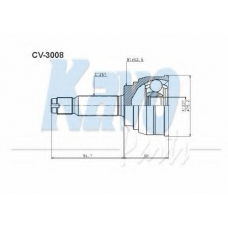 CV-3008 KAVO PARTS Шарнирный комплект, приводной вал