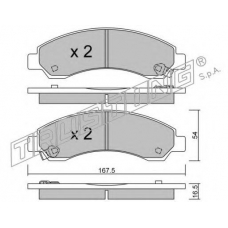 905.0 TRUSTING Комплект тормозных колодок, дисковый тормоз