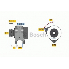 0 986 081 260 BOSCH Генератор